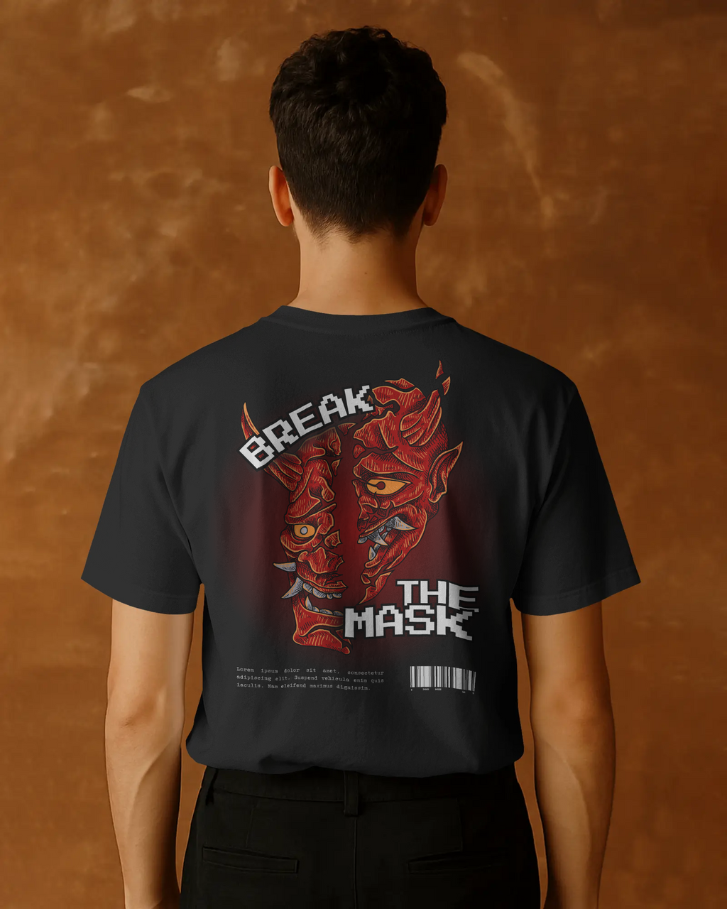 Shattered Oni Mask Graphic