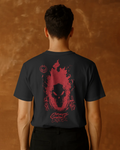 Fiery Ghost Rider Silhouette
