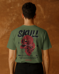 Vintage Crimson Skull Graphic