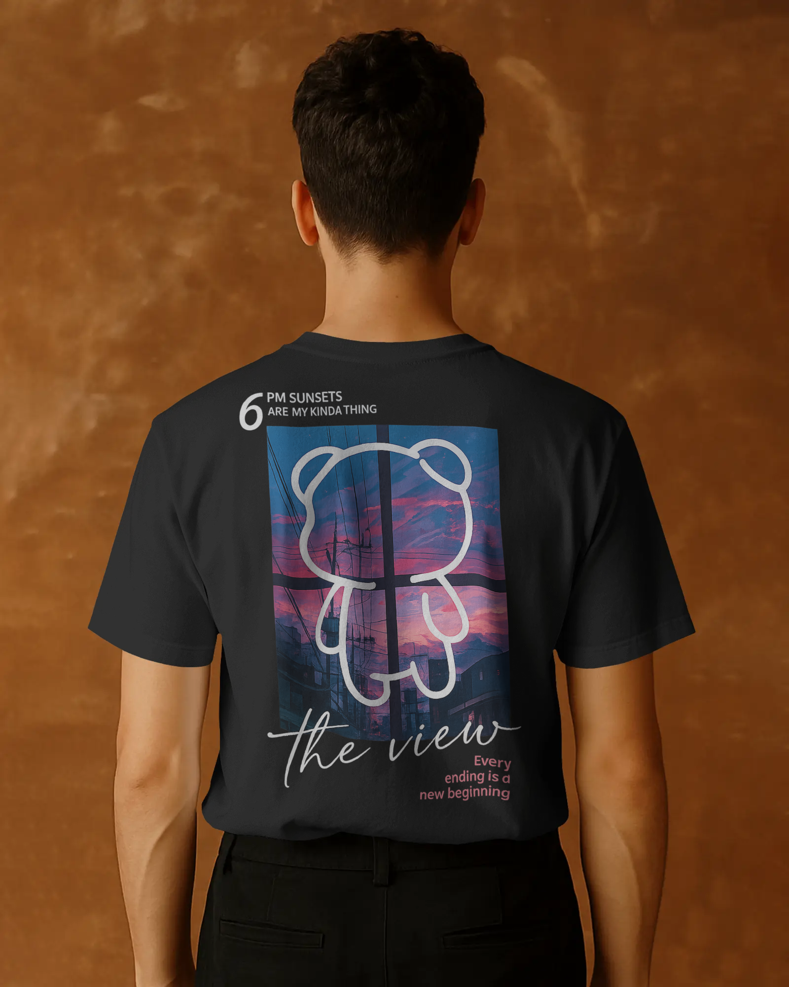 Sunset Bear Aesthetic Tee