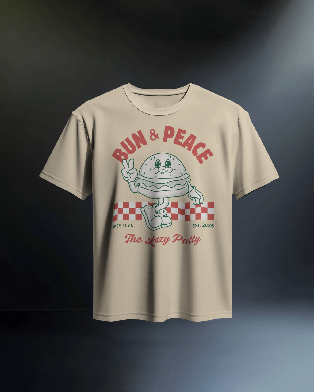 Burger Cartoon Graphic Tee