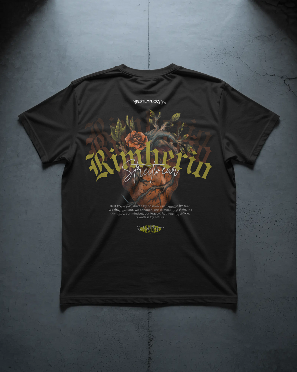 Floral Gothic Heart Tee