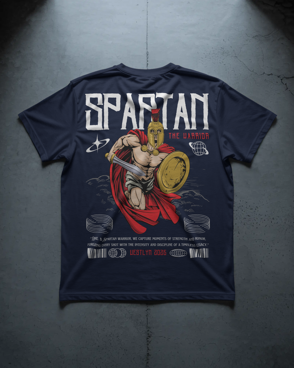 Spartan Warrior Navy Tee