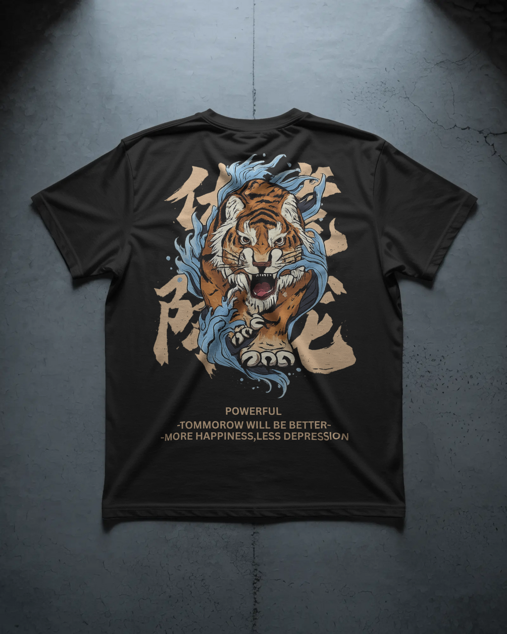 Ferocious Tiger Kanji Graphic
