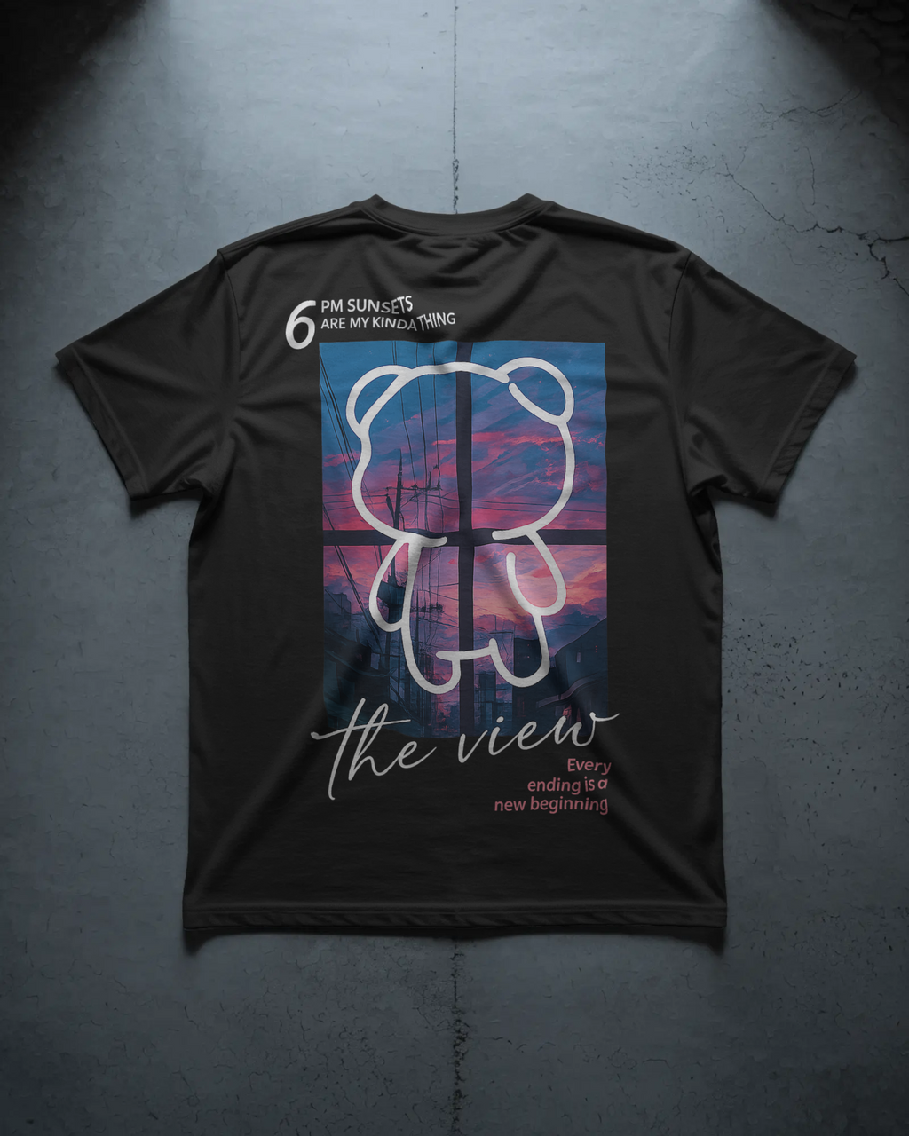 Sunset Bear Aesthetic Tee