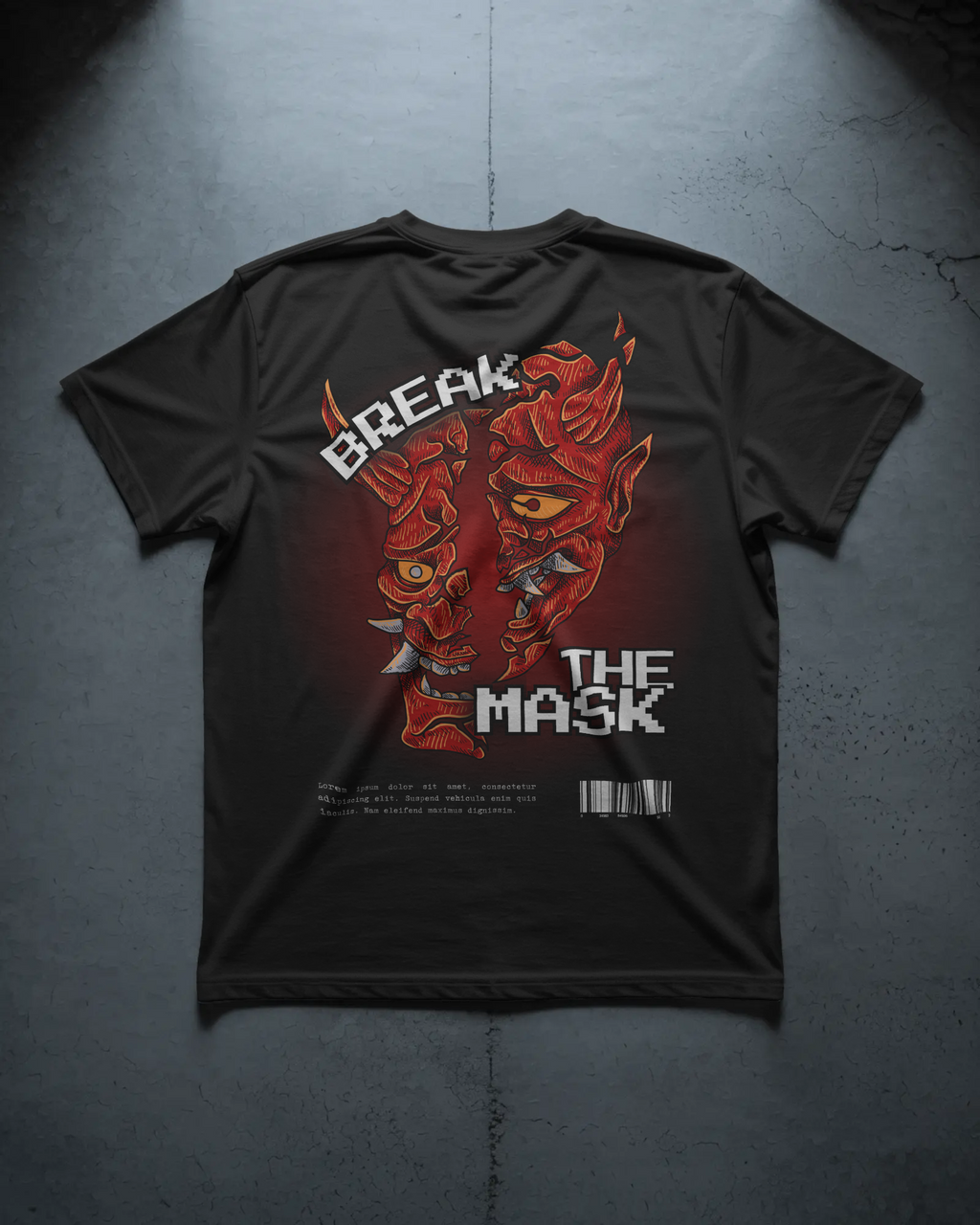 Shattered Oni Mask Graphic