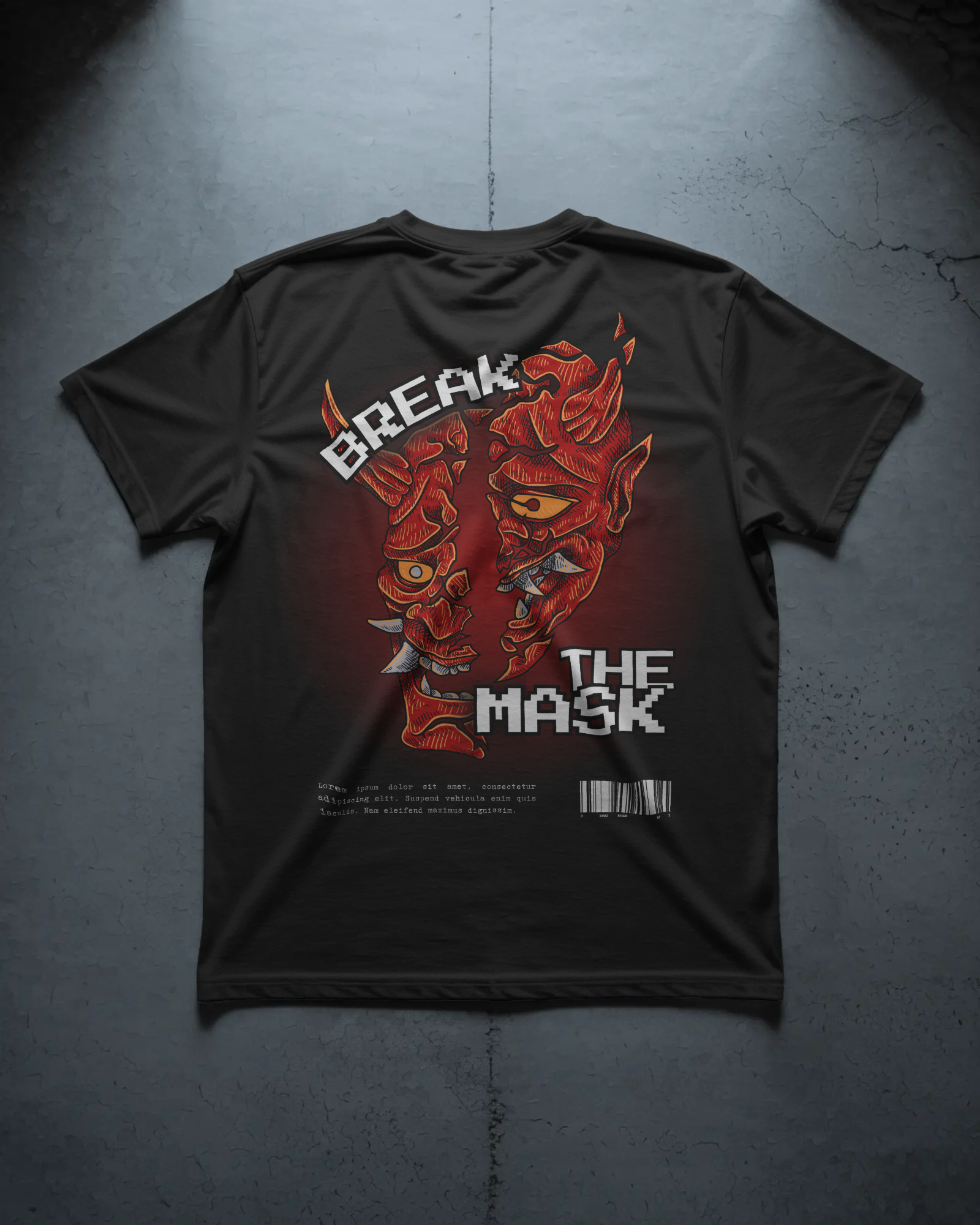 Shattered Oni Mask Graphic