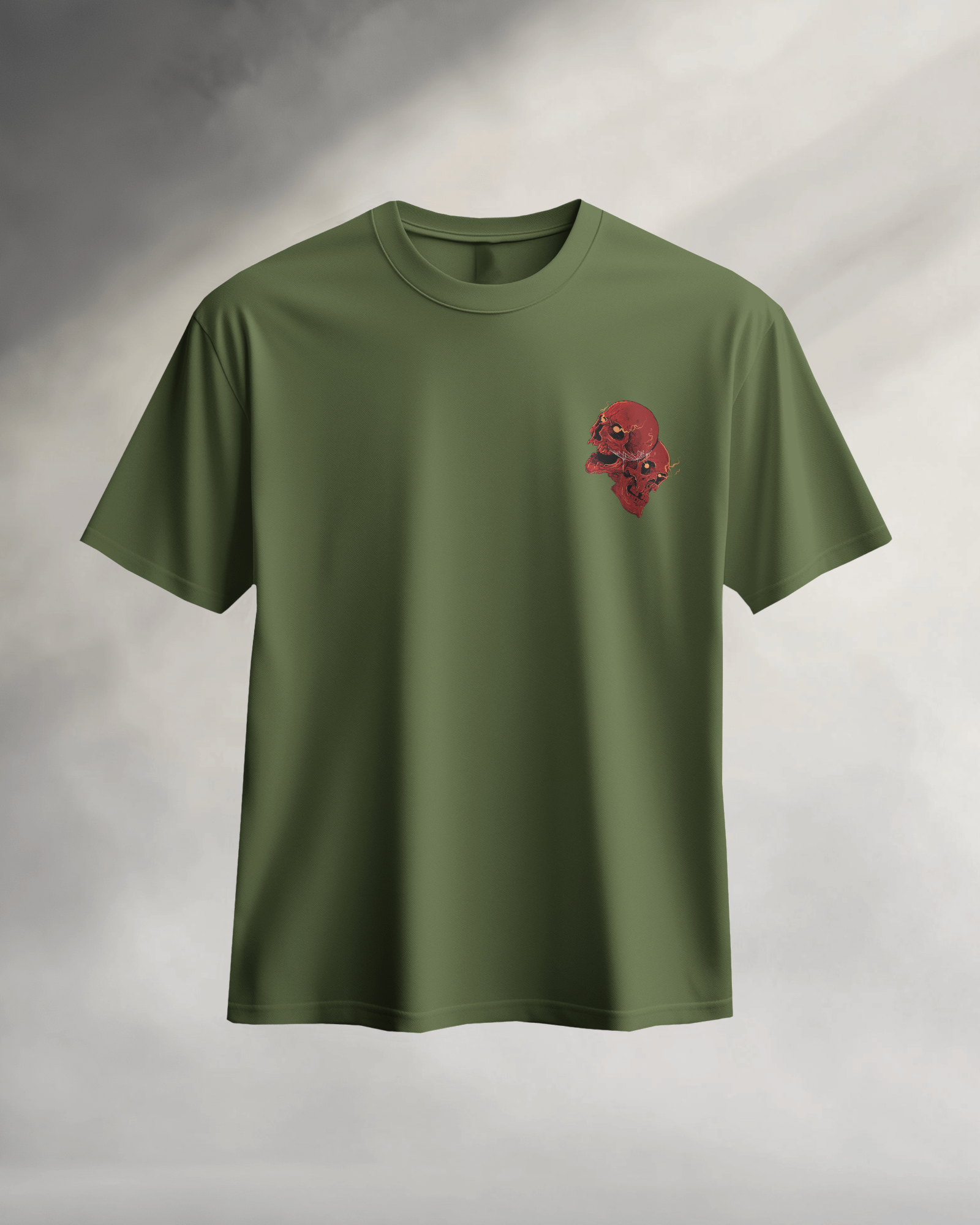Vintage Crimson Skull Graphic
