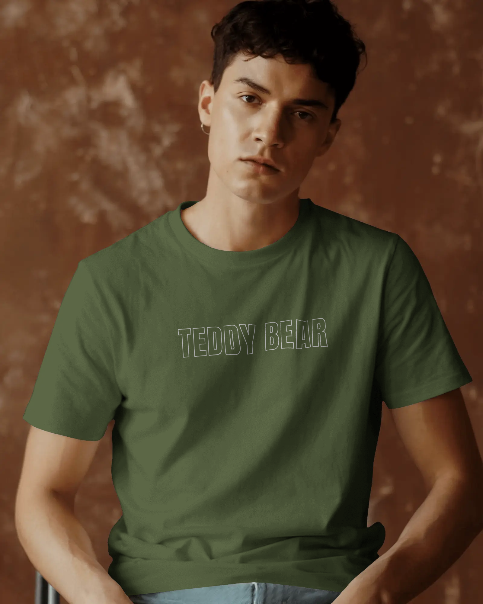 Olive Teddy Graphic Tee