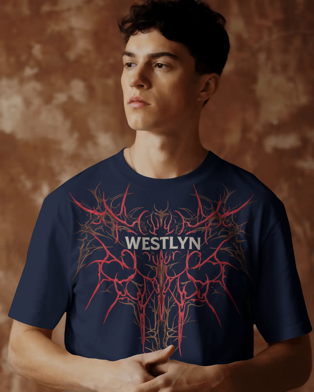 Westlyn Navy Cyber-Sigilism Tee