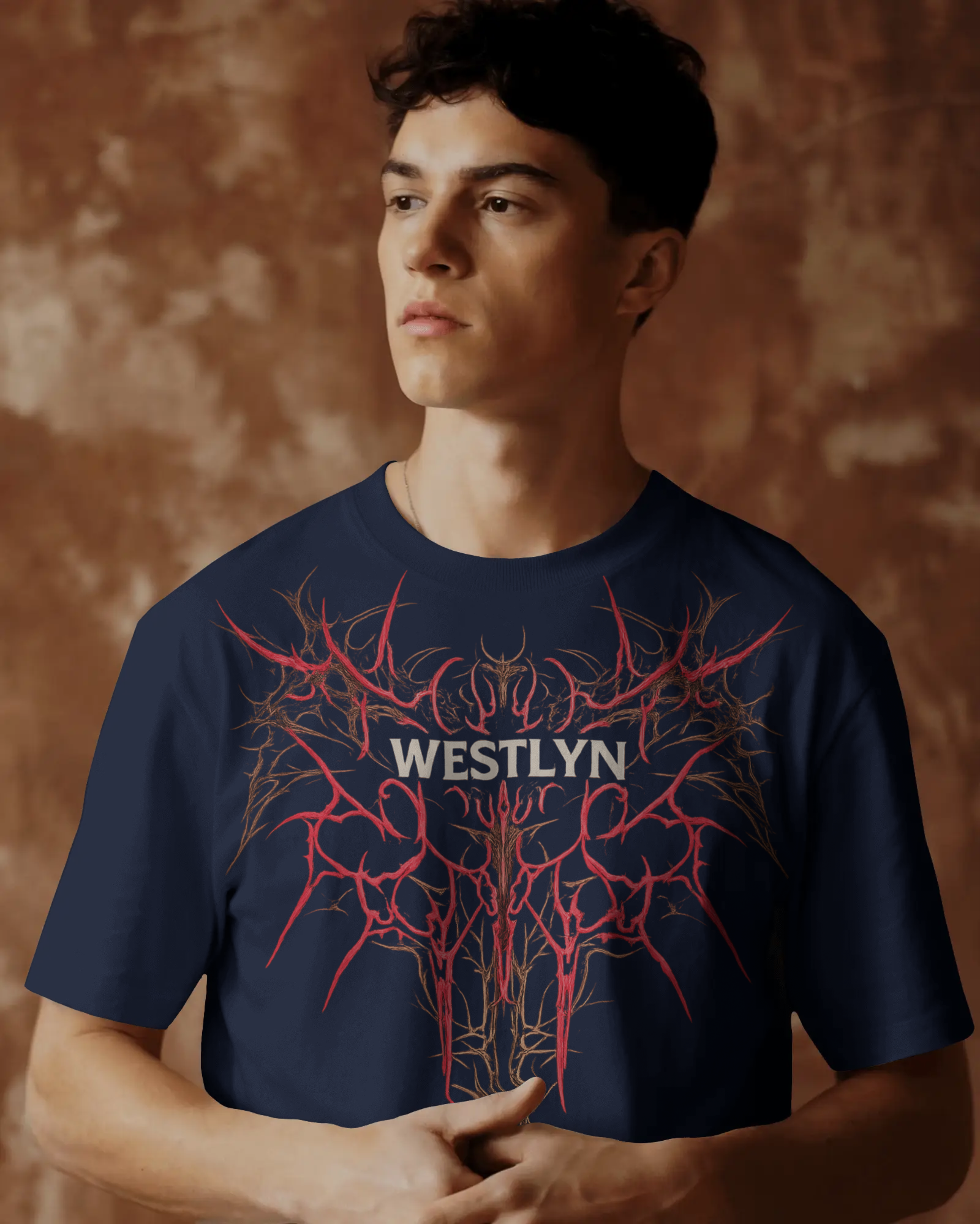 Westlyn Navy Cyber-Sigilism Tee
