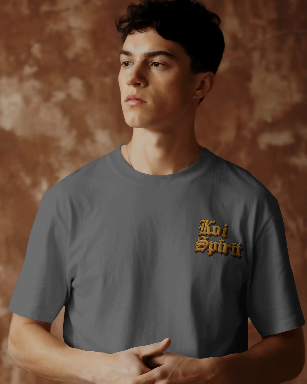 Koi Spirit Grey Graphic Tee
